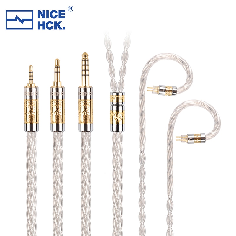 Nicehck Moongod HIFI Cable Silver Plated Furukawa Copper Earphone Wire 3.5/2.5/4.4 MMCX/2Pin/N5005 F