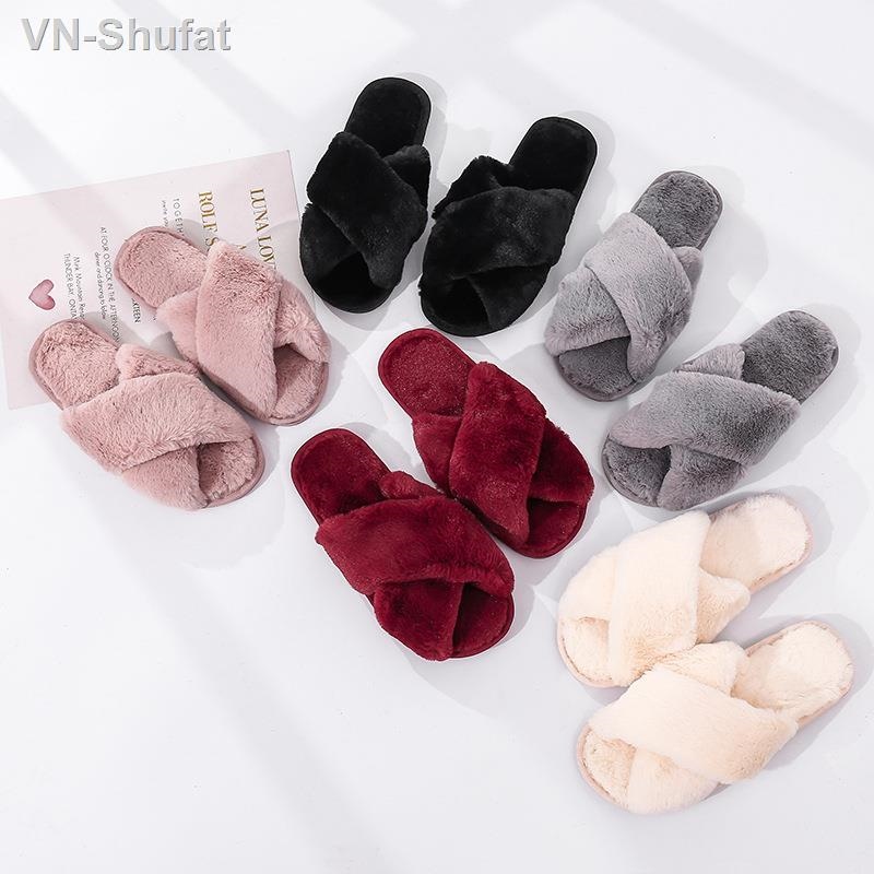 Shufat Chinelos de pele sintética para mulheres sapatos peludos quentes sapatilhas femininas escorregadores acolhedores casa preto rosa moda inverno