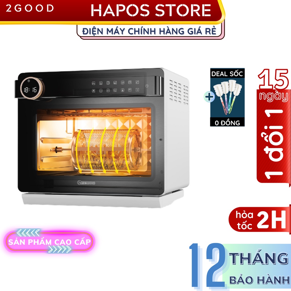 Nồi chiên không dầu hấp hơi nước 2GOOD S100 Inox dung tích 20 lít đa năng, Công nghệ Superheat tiên tiến - HAPOS