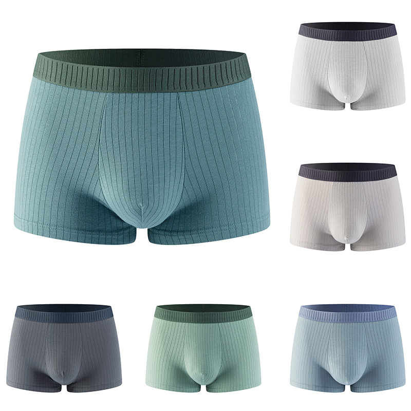 Men's Solid Color Breathable Cotton Boxer Shorts Briefs Underpants Comfortable Quality Assurance Daily Wear Supportive Underwear for Men Casual Activities at Home or Outdoors