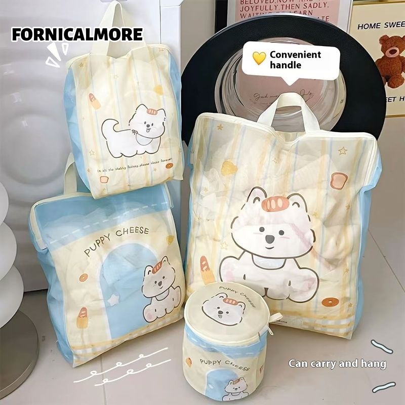 FORNICALMORE Túi giặt quần áo họa tiết hoạt hình dễ thương để bảo vệ quần áo khi giặt