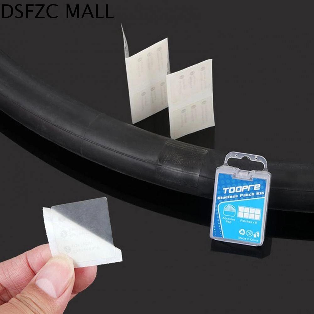 DSFZC Phụ tùng xe đạp 27mm Dũa lốp Không keo Miếng dán lốp trong xe đạp Tròn Bộ vá lốp xe đạp Miếng vá lốp xe đạp Dụng cụ sửa lốp Miếng vá thủng cao su