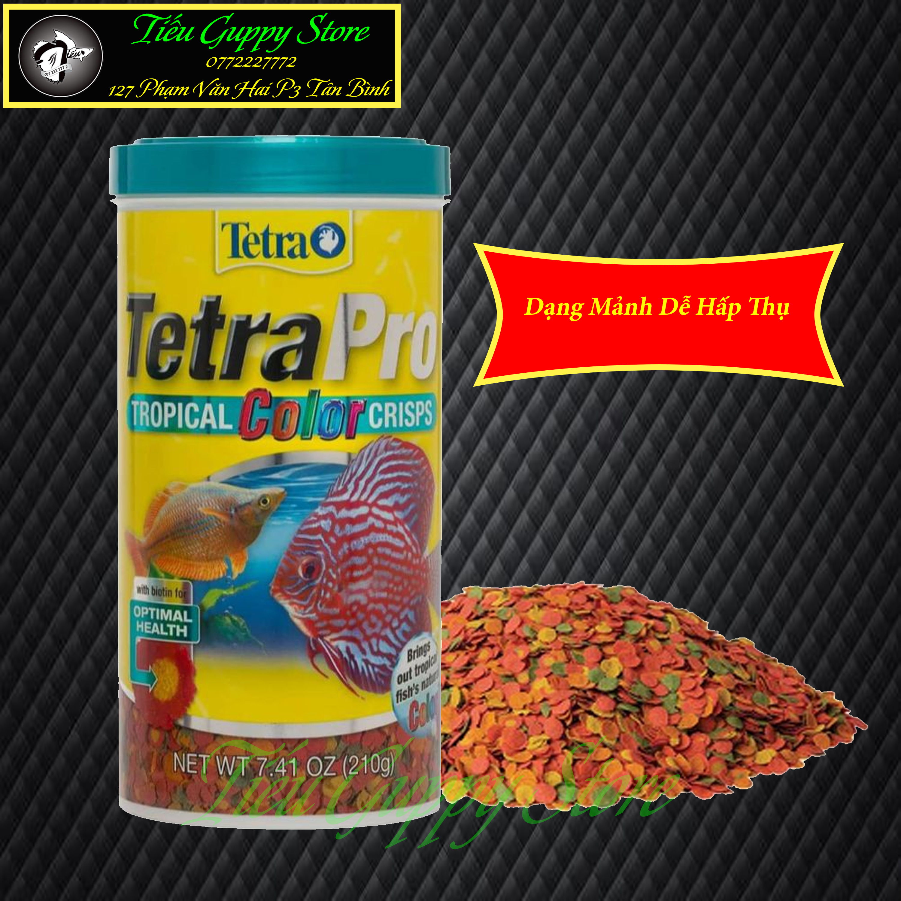Tetra Pro Tropical Fish Color Crisps Dạng Mảnh Nhỏ