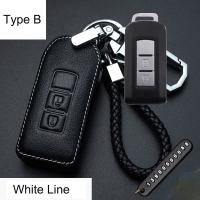 Mitsubishi Car Key cover key Holder Leather Remote Fob Case