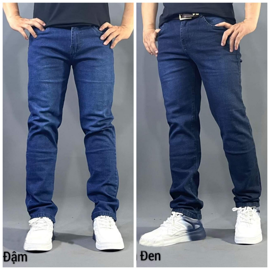 Quần Jean Nam Ống Suông Quần Bò Nam Denim Ống Đứng Cotton Mềm Mịn Vải Dày Dặn Form Chuẩn