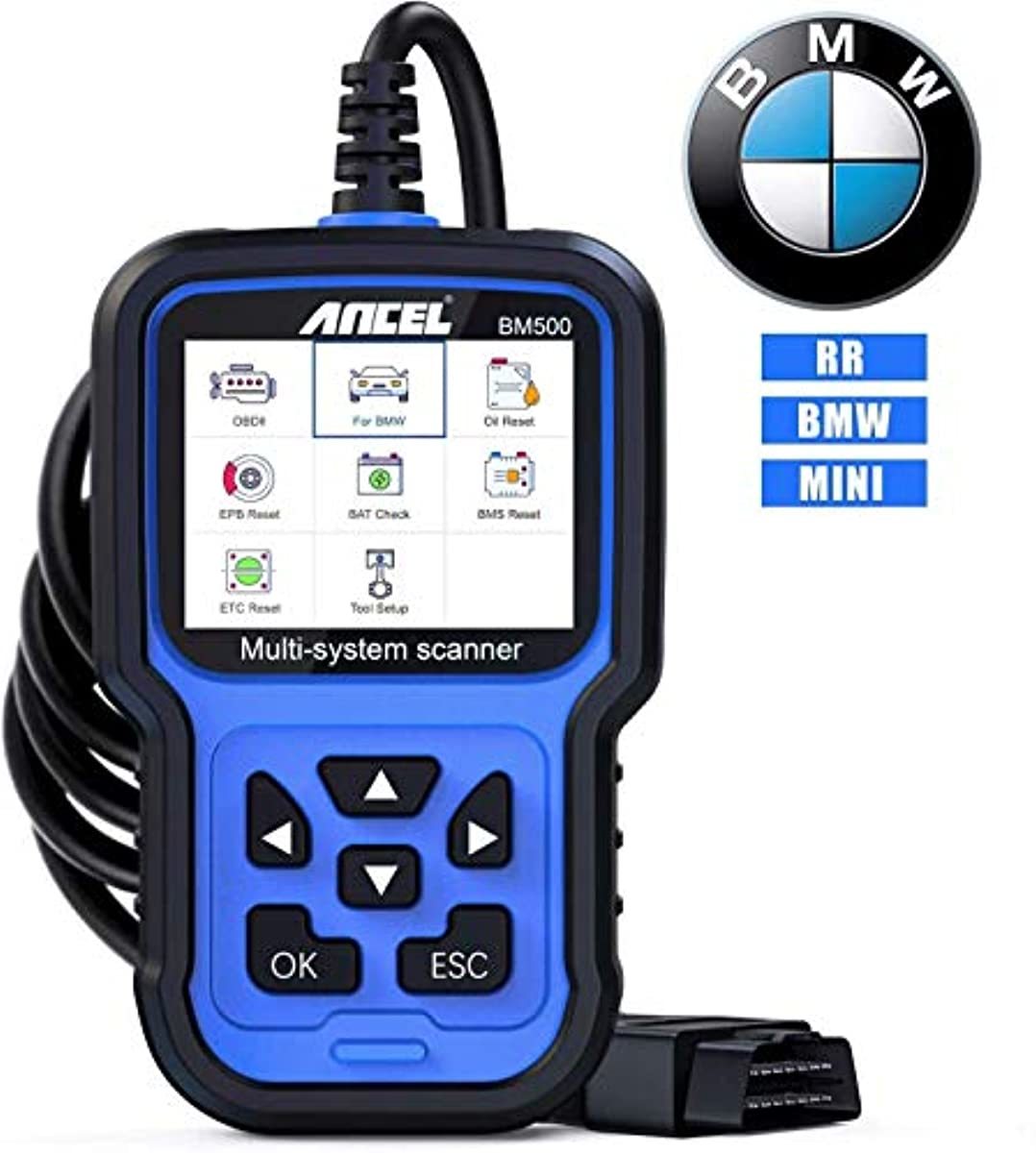 For BMW MINI Diagnostic Scanner Tool SRS ABS ENGINE REGISTER BATTERY NEXAS ND601 