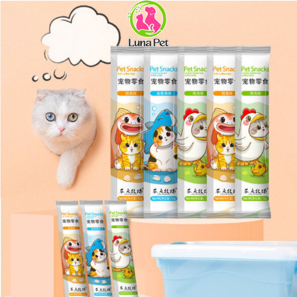 Súp thưởng cho mèo pet snacks 15g- súp dinh dưỡng cho mèo luna pet