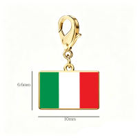 Skyrim cờ quốc gia kẹp tôm hùm quyến rũ Vòng tay mặt thép không gỉ Italy pháp Brazil Tây Ban Nha cờ trang sức quà lưu niệm du lịch quà tặng
