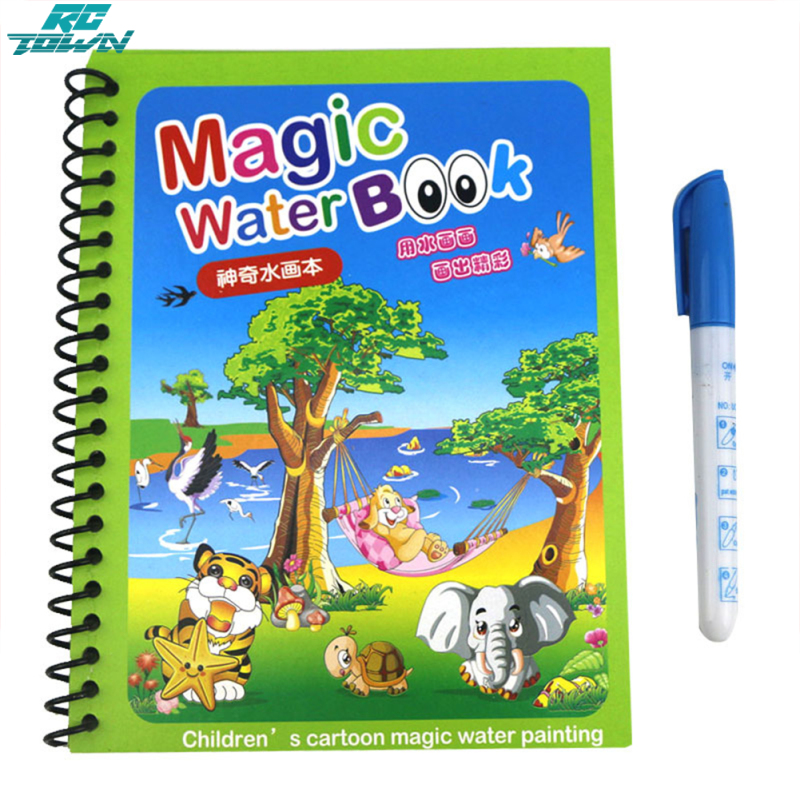 Paper Children Magical Graffiti Drawing Book Reusable Coil Water Painting