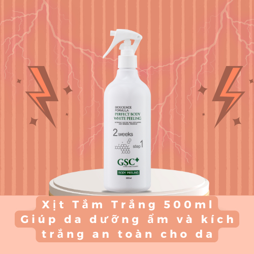 [Dược Mỹ Phẩm Hàn Quốc] Xịt Tắm Trắng GSC Perfect Body White Peeling