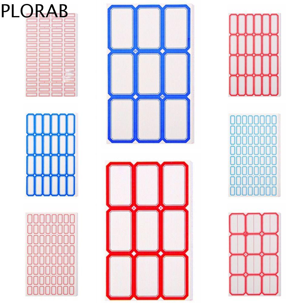 PLORAB 50 Sheets/bag Giấy Giá Nhãn dán giá viết tay Pastable Viết tay Miếng dán nhãn tự dính Nhãn viết tay Phân loại Giấy ghi chú dính Đồ dùng văn phòng