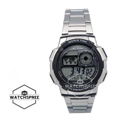 [WatchSpree] Casio Standard Digital Silver Stainless Steel Watch AE1000WD-1A AE-1000WD-1A