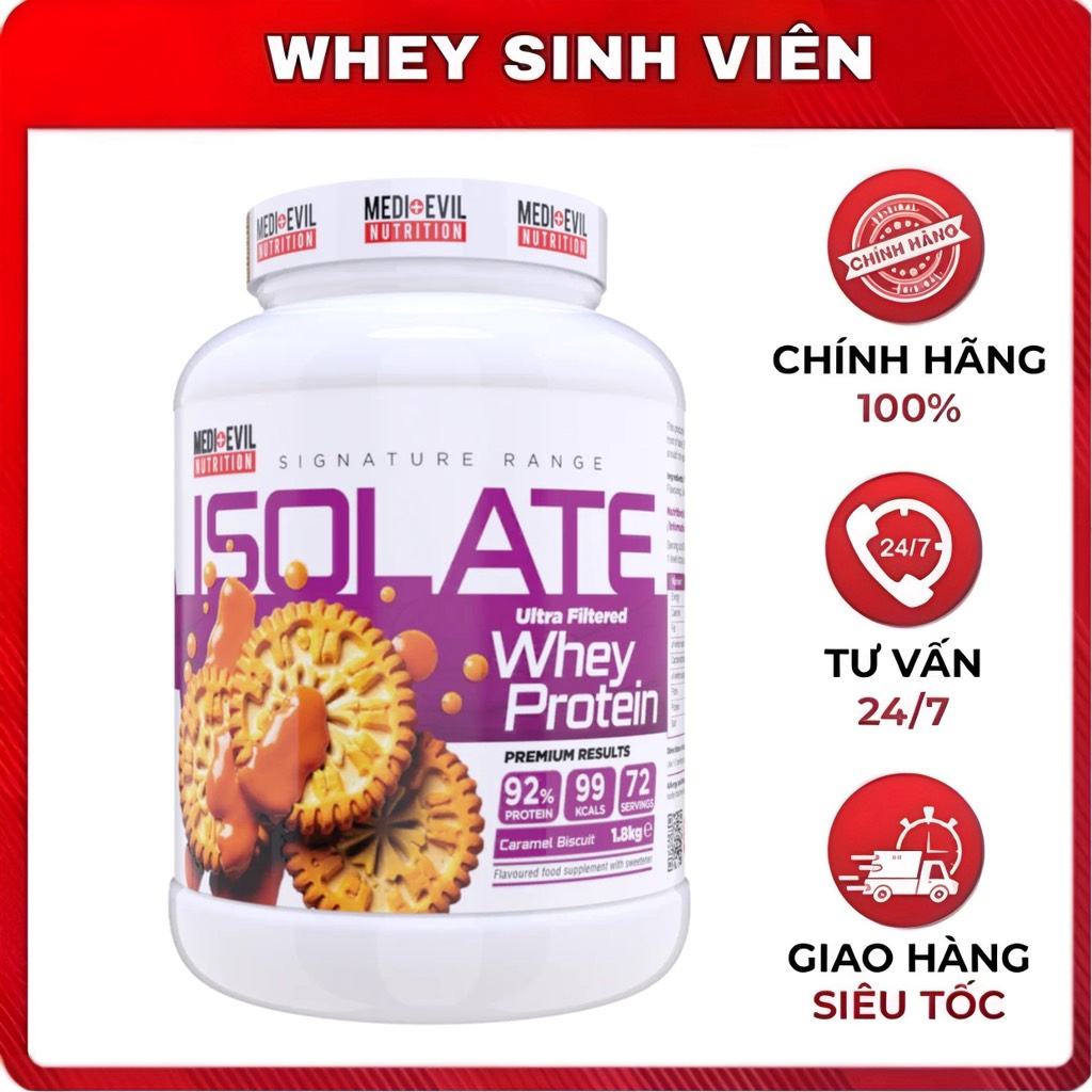 [Chính hãng] Medi Evil Whey Isolate - ISO 92 - Whey Isolate tinh khiết - Hỗ trợ xây dựng cơ bắp. Bổ sung protein