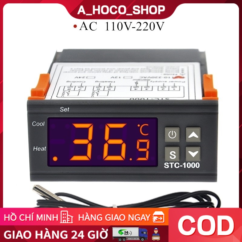 Bộ điều khiển nhiệt độ máy ấp trứng stc-1000 ac220v 1500w