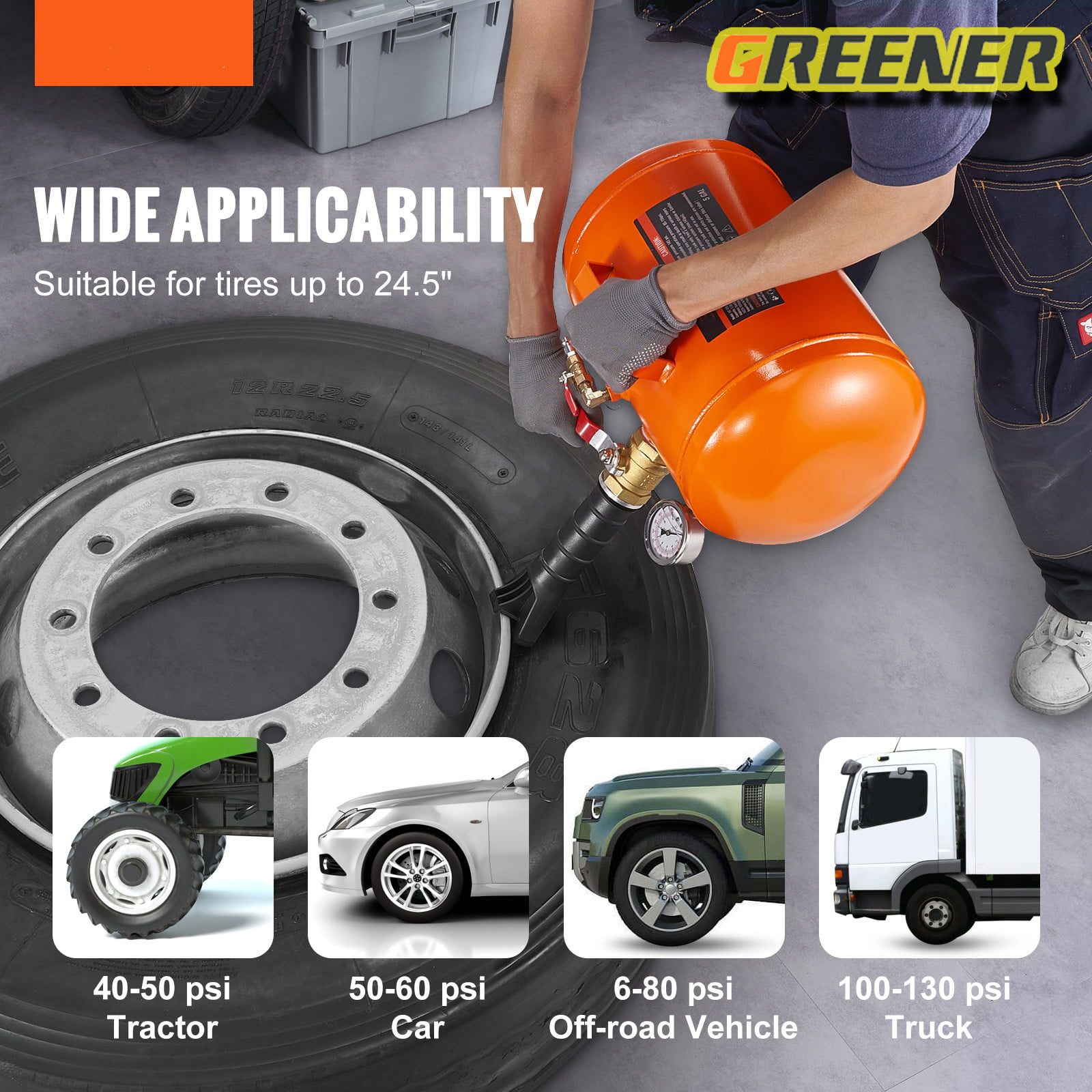 Greener ถังระเบิดลม ขึ้นขอบยาง ถังลมขึ้นขอบยาง 21L ถังลมขึ้นขอบยาง เครื่องมือสำหรับยางรถ ซ่อมยาง(มีสองรุ่นให้เลือก) ราคา 2,878 บาท*ส่งฟรี