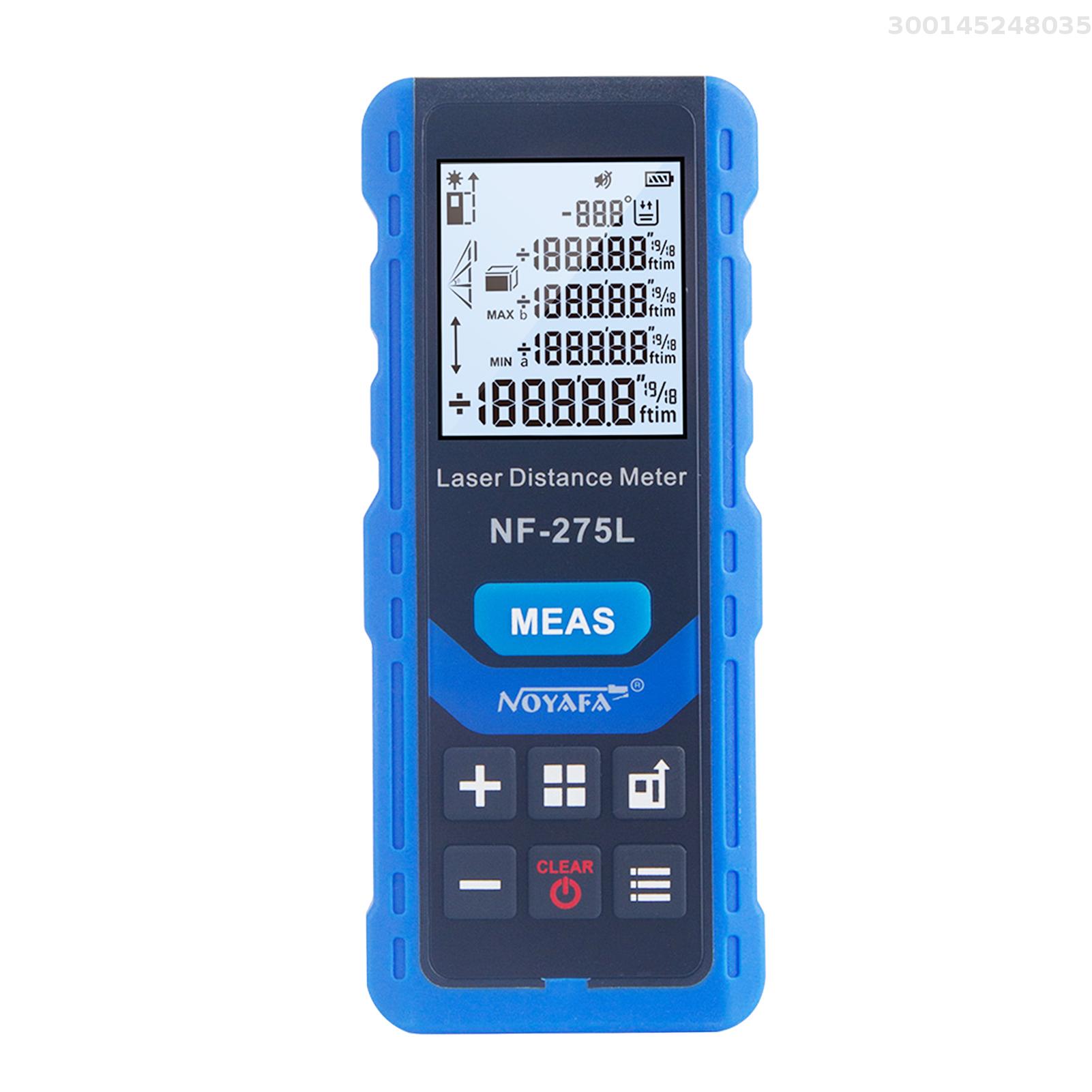 NOYAFA NF-275L Green Beam Distance Meter Indoor Outdoor Rechargeable Handheld Range Finder Electric Distance Measuring Instrument Length/Area/Volume/Level/Vertical/Pythagorea Measurement 328ft/100m
