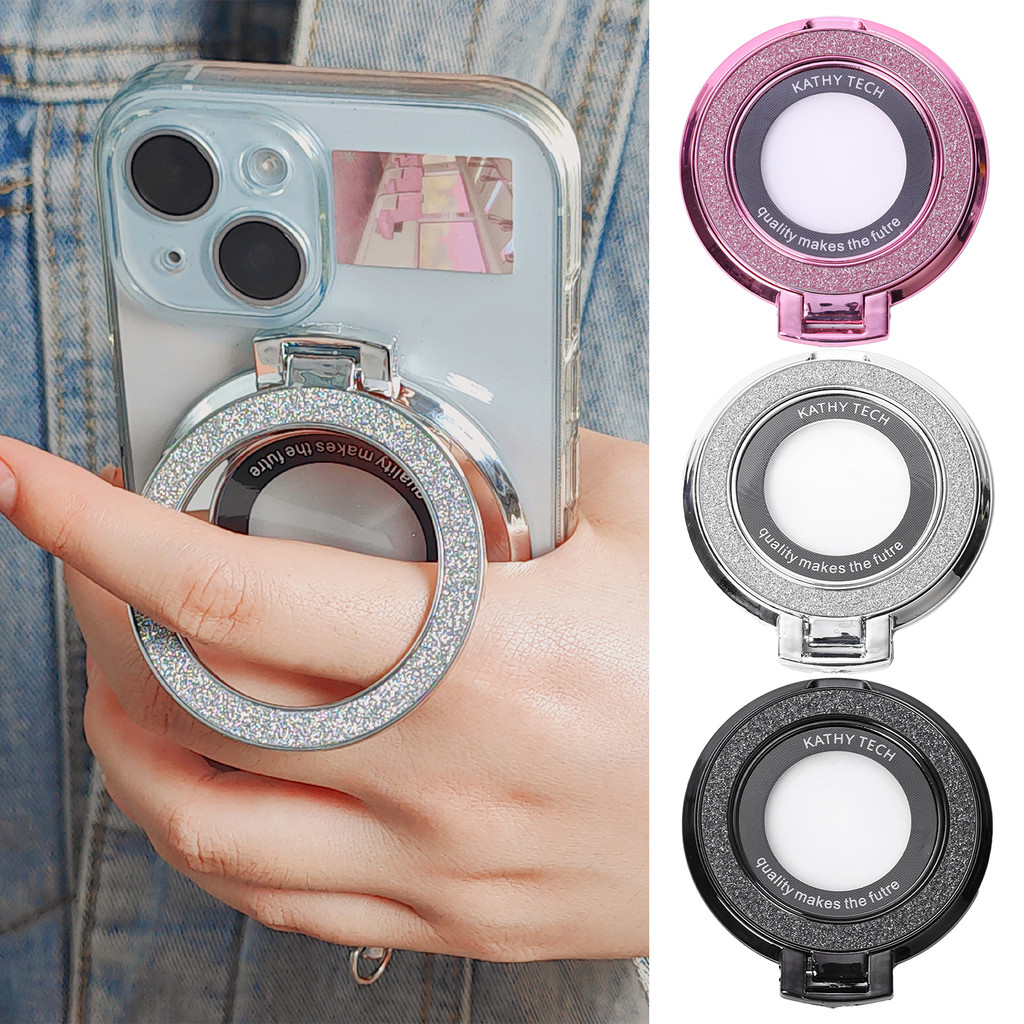 Thời trang rực rỡ Bling Giá để điện thoại xách tay chuông điện thoại khung Miếng dán mặt sau Ốp điện thoại có giá đỡ phụ kiện