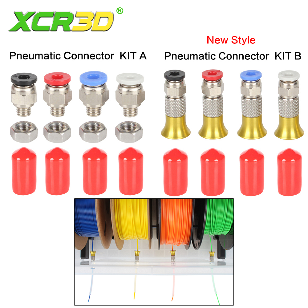 【Top Selling Item】 XCR 3D Printer Filament Dryer Box Pneumatic Connector with Nut for PLA ABS Filame