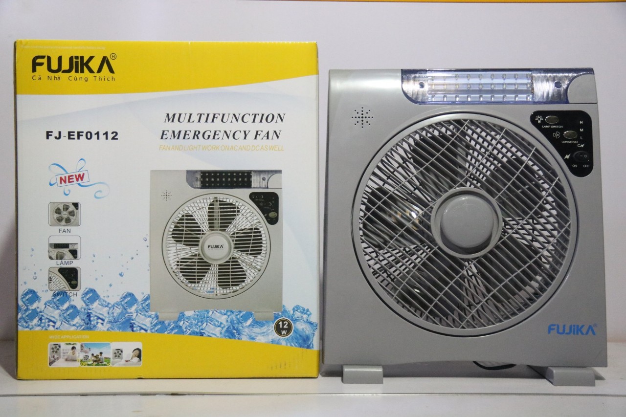 Quạt Sạc Tích Điện Dạng Hộp FUJIKA FJ-EF0112 - Hàng Chính Hãng Giá 840,000 Đồng*Miễn phí vận chuyển