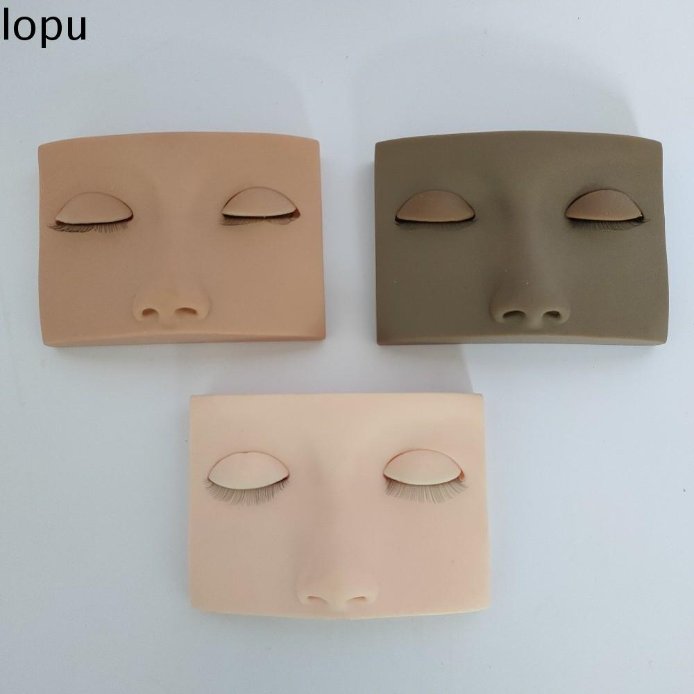 LOPU 3D Đầu Mannequin nối mi Mí mắt thay thế Silicon Dụng cụ dạy ghép lông mi Chuyên nghiệp Tự làm Dụng cụ trang điểm thực hành Trường dạy làm đẹp