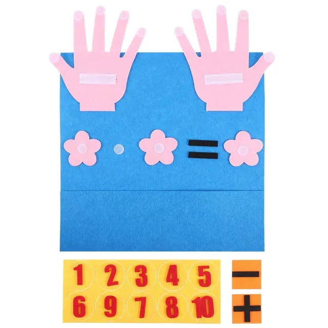 Kid Montessori Toys Felt Finger Numbers Math Toy Children Counting Add And Subtract Digital Toys Early Educational Toys