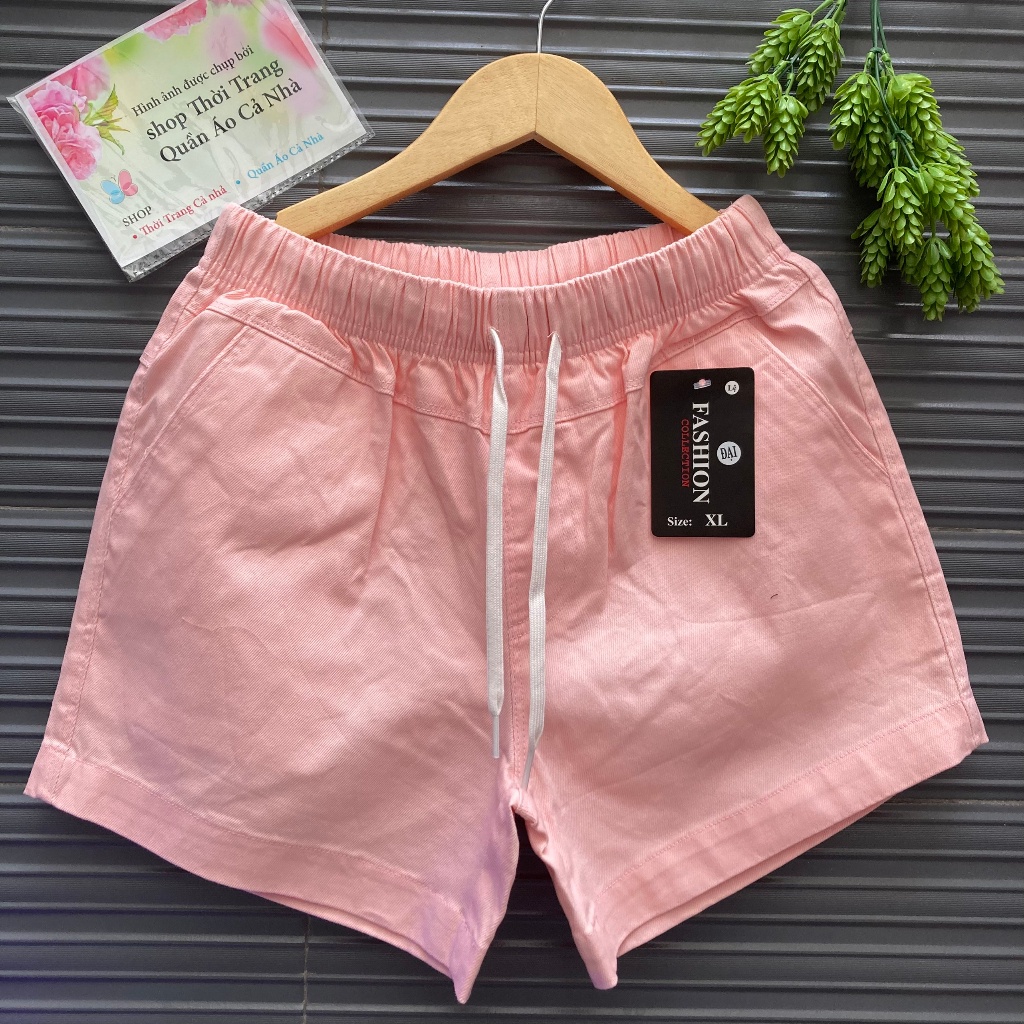 Quần short nữ kaki cao cấp vãi co giãn từ 45-75kg quần đùi short nữ lưng thun có dây rút - hàng đẹpC