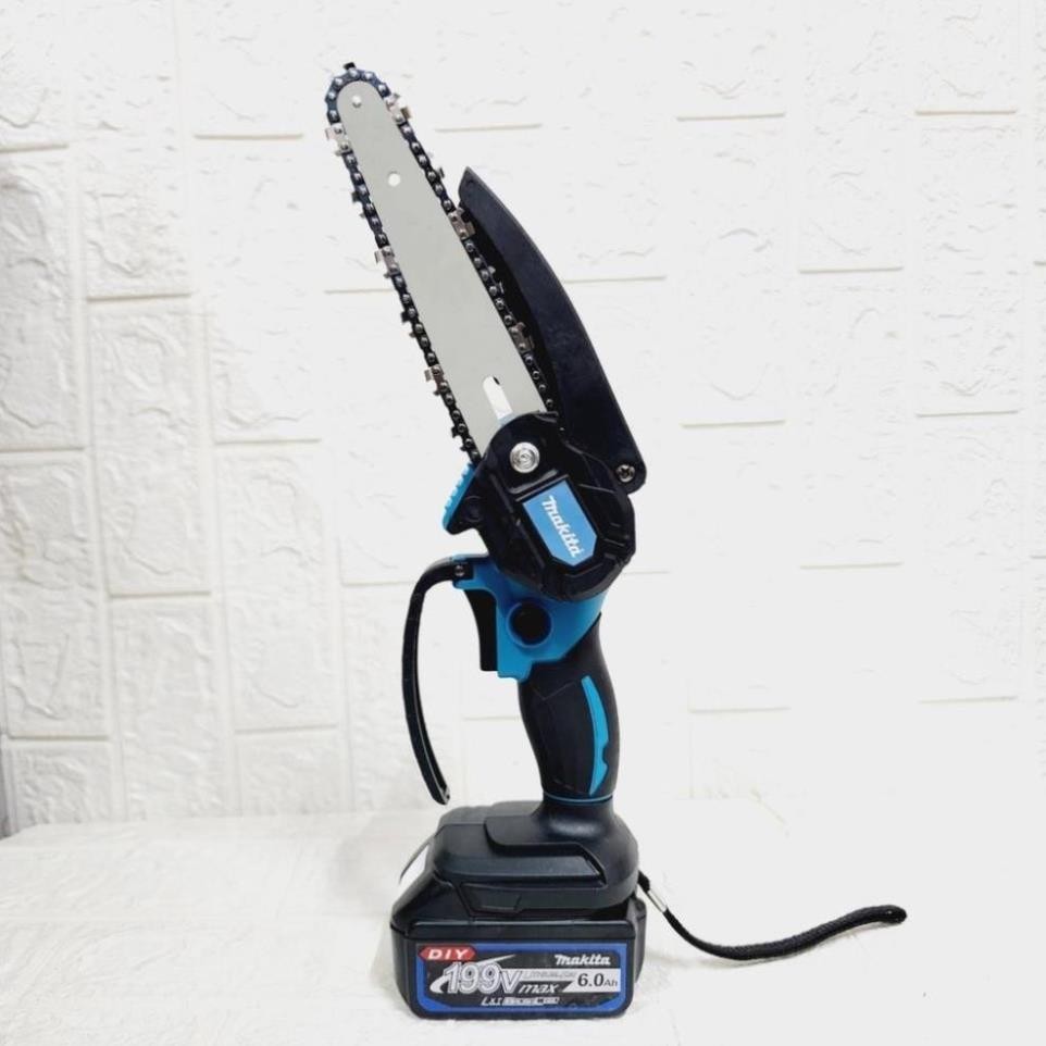 Máy cưa xích Makita cầm tay - Máy cưa gỗ mini dùng pin MAKITA 199V pin 5 cell 10 cell .siêu khoẻ siêu bền bảo hành 12 tháng 