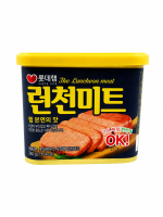 Lotte Korean Original Luncheon Meat 340g Canned Pork Luncheon Meat Ready to Eat for Sandwich Hotpot & Cooking Lotte 乐天韩国原味午餐肉罐头 340g 即食午餐肉 早餐火锅三明治料理罐头