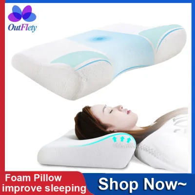 OutFlety Soft Memory Foam Pillow Contour Pillow Sleep Pillow Cervical Neck Support Head Care Pillow