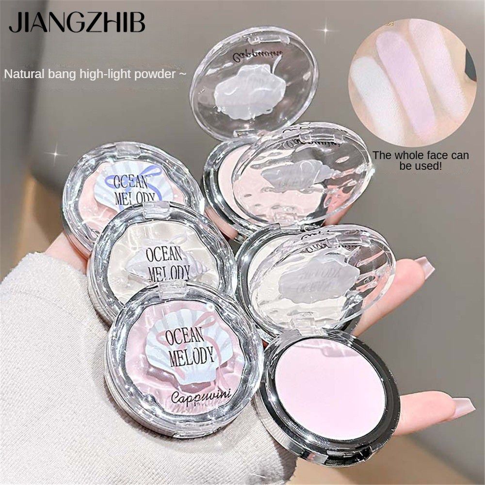 Jiangzhib【Ship from Thailand】Cappuvini Highlighter Powder, Smooth Texture, Naturally Shiny. Make Your Face Look Three-Dimensional. Apply It and Your Skin Will Be Bright. ราคา 18 บาท*ส่งฟรี