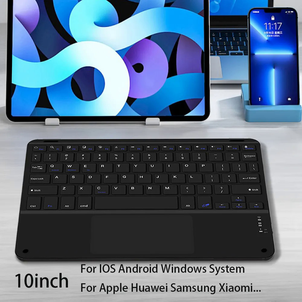 Wireless Keyboard With Touchpad For Android iOS Windows For Pro Mini Air Rechargeable Ultra-Thin Bluetooth Keyboard Devices