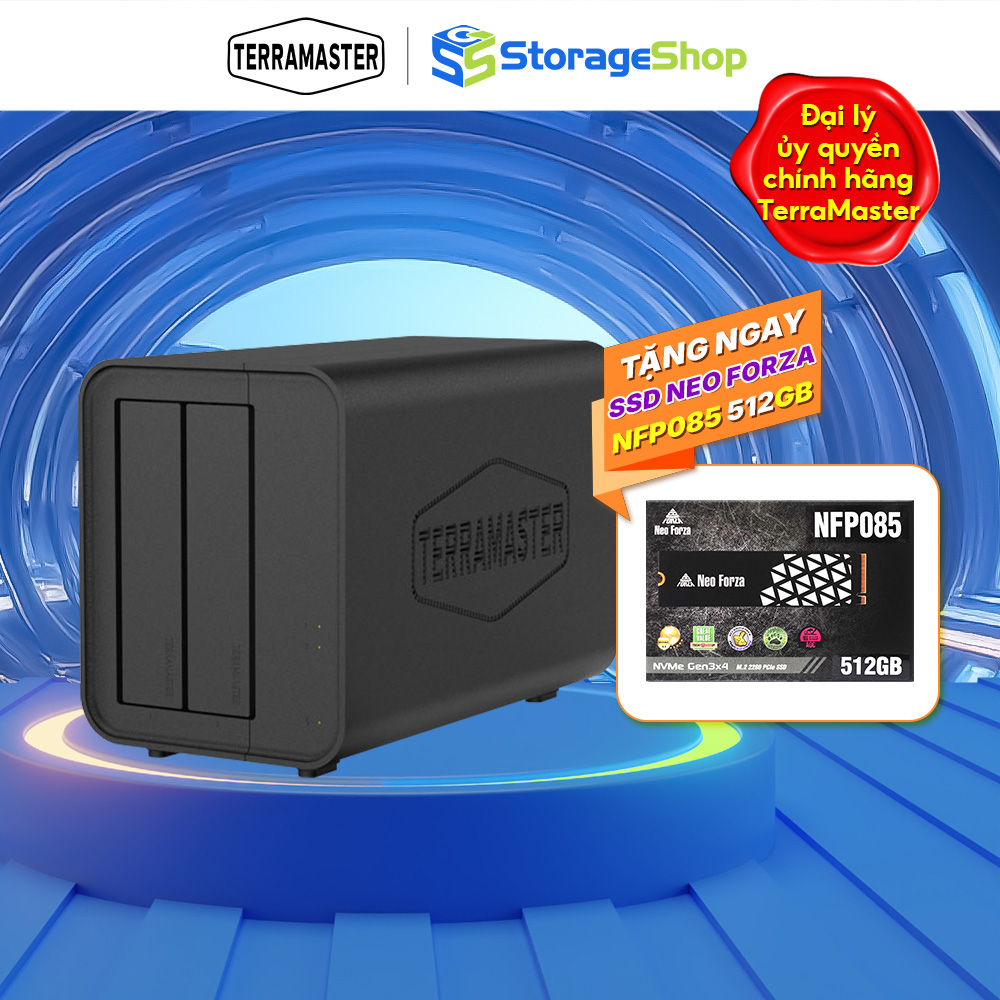 Combo Thiết bị lưu trữ mạng NAS TerraMaster F2-424 2-bay và SSD Neo Forza Sata NFS12 - Storage Shop Giá 17,915,800 Đồng*Miễn phí vận chuyển