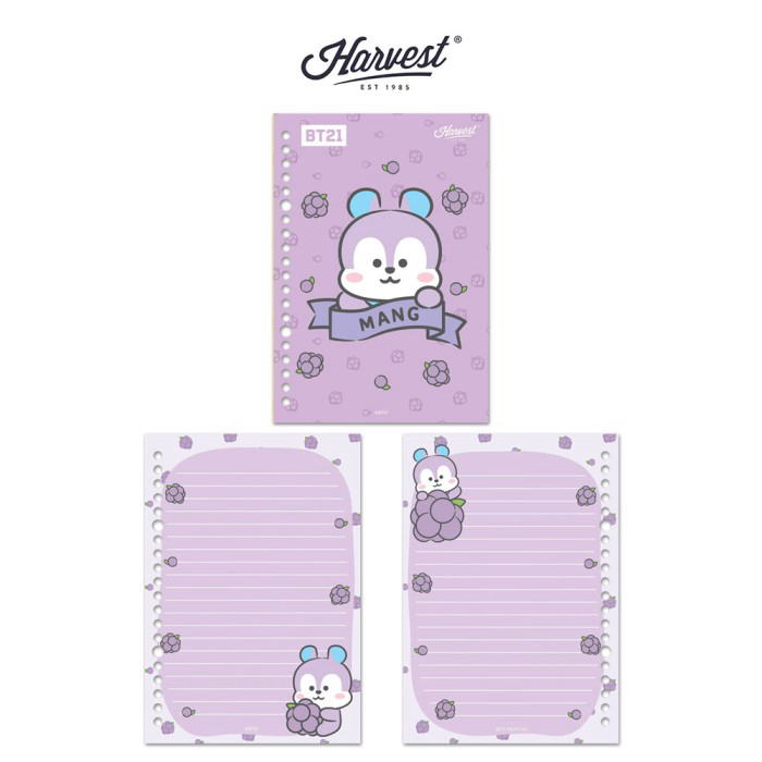 Harvest BT21 Kertas Binder / Loose Leaf Sweet Fruits - MANG