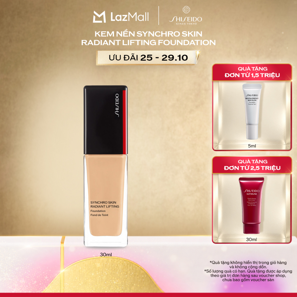 Kem nền Shiseido Synchro Skin Radiant Lifting Foundation 30ml