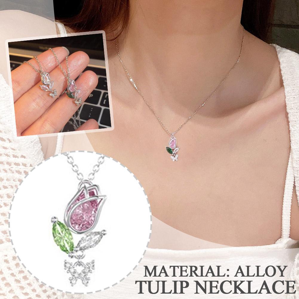 Hàn Quốc Tulip Vòng cổ kỳ nghỉ mùa hè tươi mới tính cách phụ thanh nữ lịch cho N2F0