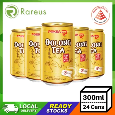 Pokka Oolong Tea No Sugar (300ml x 24 Cans) [FREE DELIVERY]