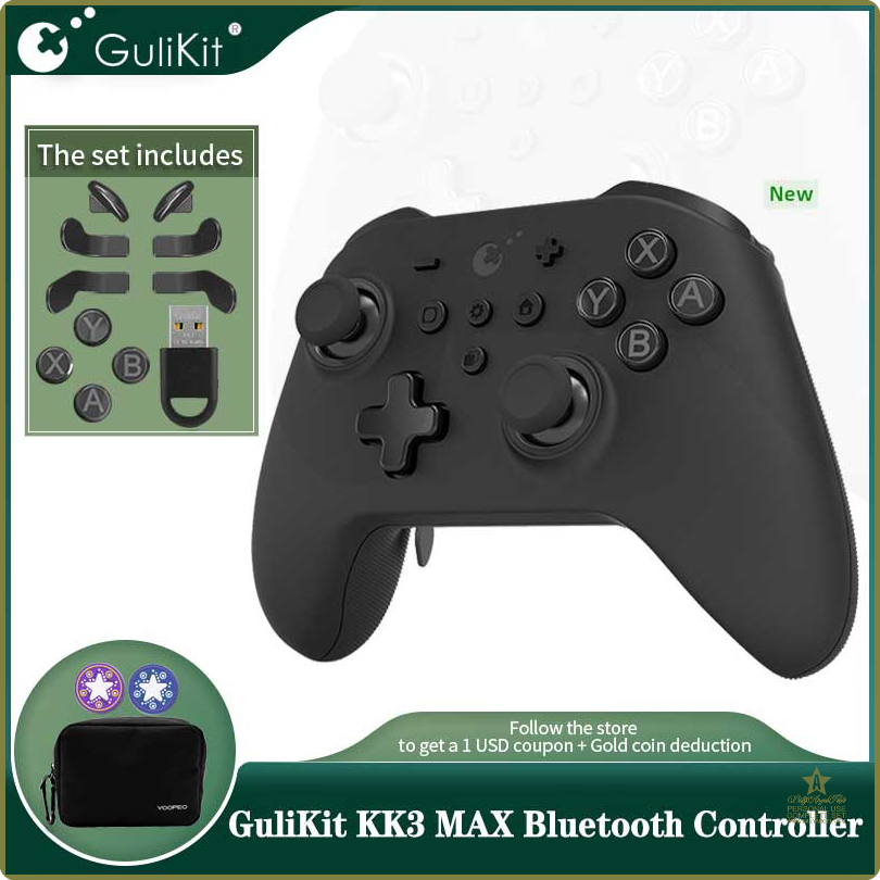 [engji] GuliKit KK3 MAX Game Controller，NS39 KingKong 3 Gamepad with Hall Effect Joysticks for PC Windows Nintendo Switch Android iOS ราคา  2,699 บาท*ส่งฟรี