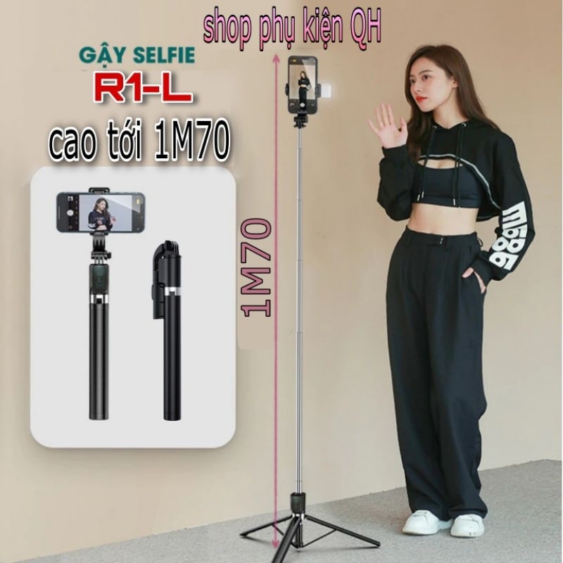 gậy chụp hình 3 chân tripod R1-L cao 1m7(170cm) có remote chụp từ xa