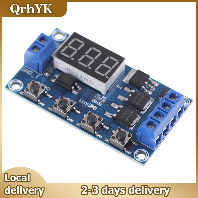 QrhYK TRJTYDK YKS Công Tắc Rơ Le Trễ Thời Gian Kỹ Thuật Số LED MOS Kép DC 6-30V Bảng Mạch