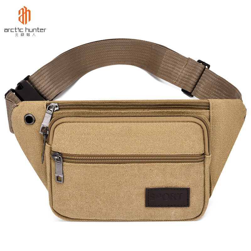 ARCTIC HUNTER túi nam túi xách nam túi đeo túi đeo trước bụng Túi vải đeo hông ví đeo hông thời trang mới nhiều lớp dung tích lớn Túi đeo chéo túi điện thoại di động Túi doanh nhân