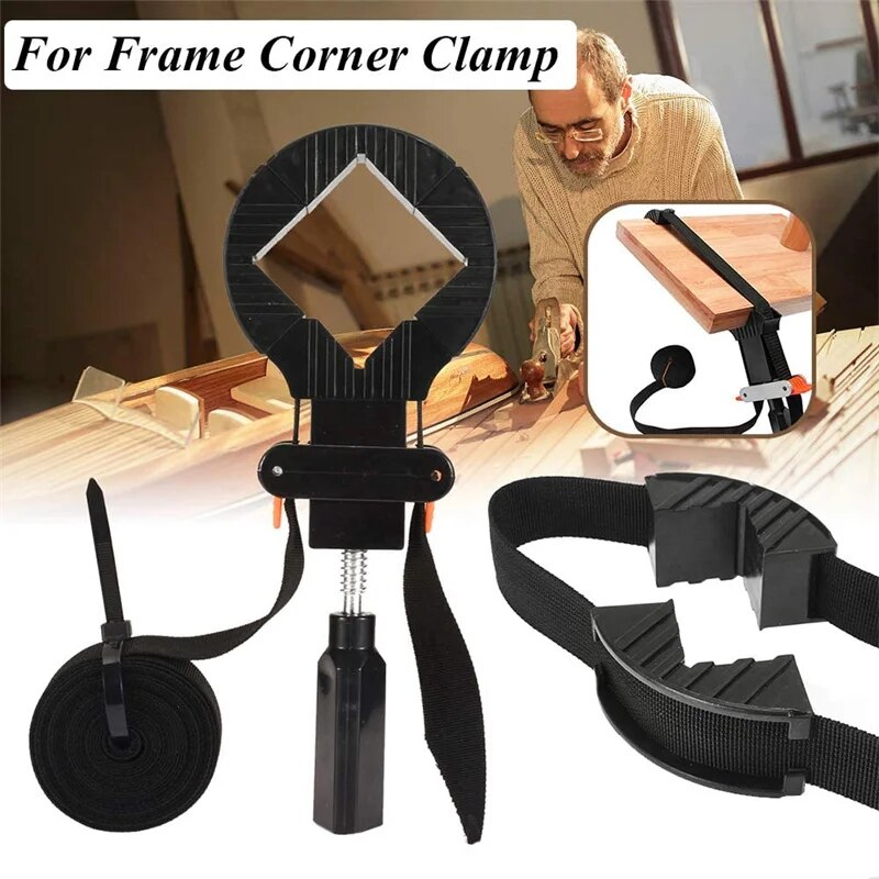 yingke 90 Degrees Adjustable Ratcheting Clamp Band Strap Clamp Ratcheting Clamp Adjustable Band Rapid Clamp Corner Strap 4 Jaws Frame