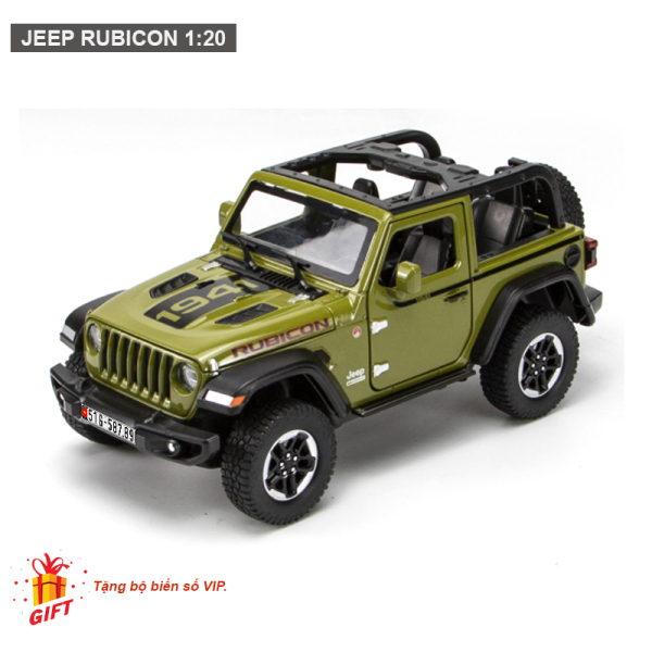Mô hình xe ô tô Jeep Wrangler Rubicon 1:20 [TẶNG BIỂN VIP]