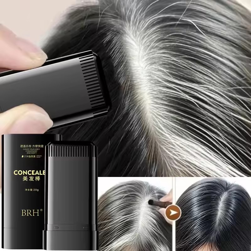 Đen nâu một lần Thuốc nhuộm tóc màu xám gốc bảo hiểm kem màu cho tóc dính kéo dài tạm thời che phủ lên thuốc nhuộm lông trắng