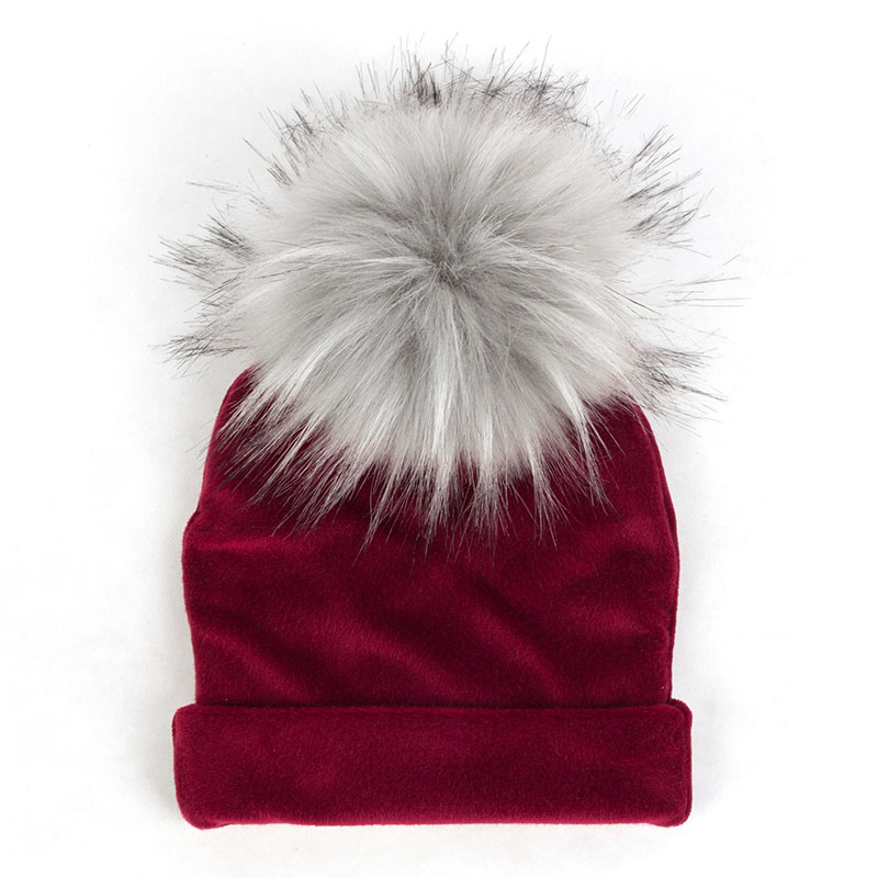 Nbhgy geebro mùa đông warme chế độ niedlichen bé mädchen jungen Samt Beanie hüte Ins solide Weichen diken flanell Babys Kinder giả pelz Pom Pom Túp lều mkjiu