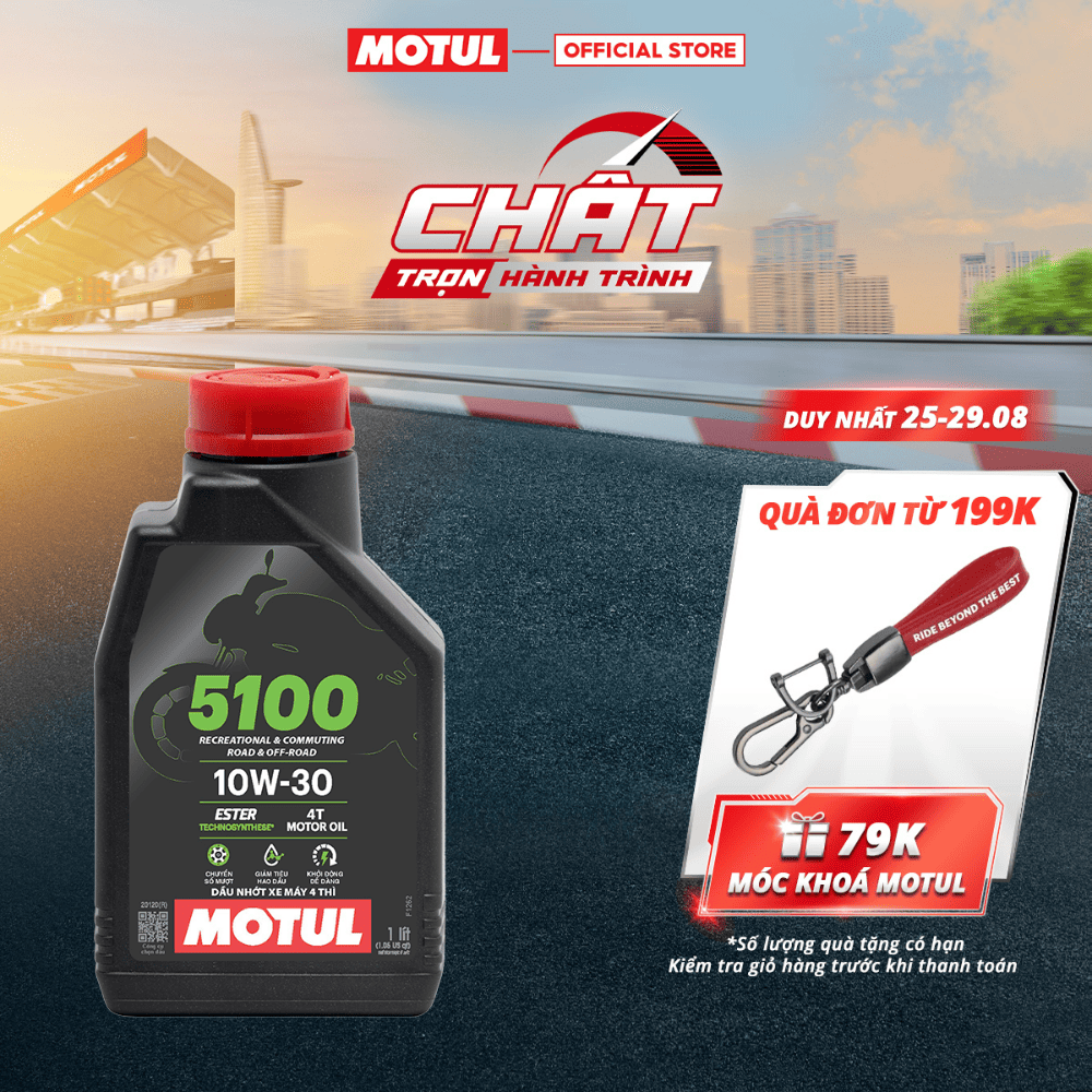 Dầu nhớt xe máy MOTUL 5100 4T 10W30 0.8L & 1L