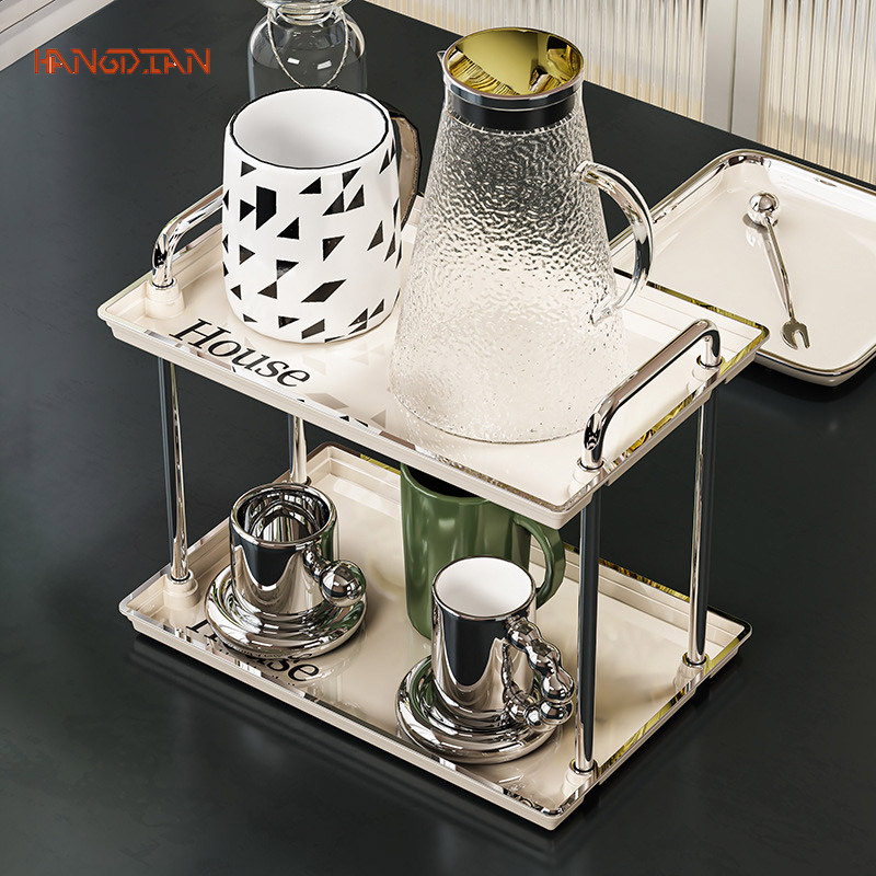 HANGDIANKệ: giá lưu trữ acrylic, phòng khách gia đình, phòng tắm, tủ quần áo, khay lớn hình chữ nhật
