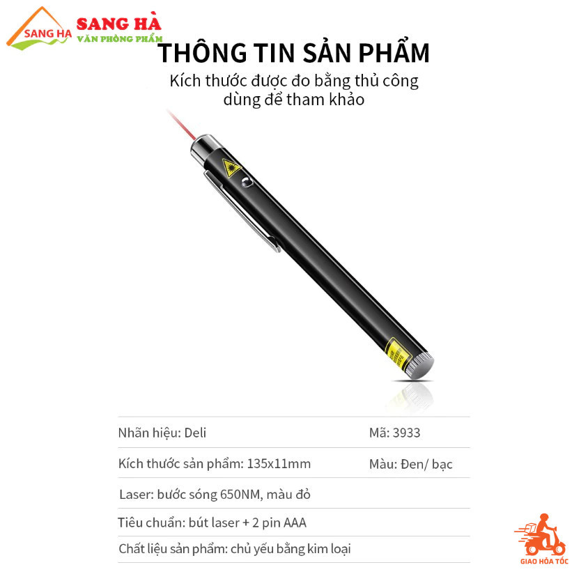 (1 Cây) Bút Chỉ Bản Laser Pointer Deli - 3933