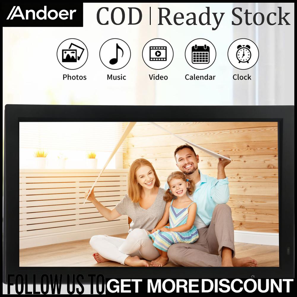 Andoer Photo Display Screen Digital Photo Frame 22in Infrared Remote Control Slide Show Multifunction 1080P Black for Home ราคา 4,377 บาท*ส่งฟรี