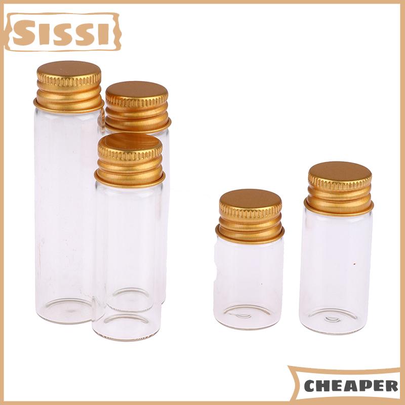 Sissi 10 cái 5 7 10 14 18 20ml chai thủy tinh nhỏ lọ thủy tinh kín chai có nhu cầu chai