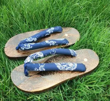 WHOHOHOLL Geta Anime Anime Cosplay Costumes Japanese Geta Sandals Summer Sandals Men Flat Wooden Sho